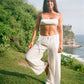 luna pants white